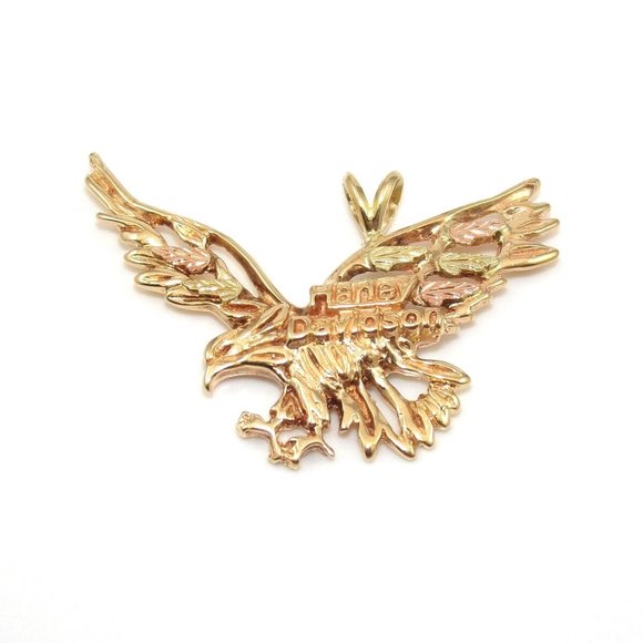 Harley Davidson 10k Black Hills Gold Eagle Pendant